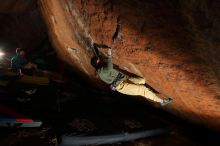 Bouldering in Hueco Tanks on 11/26/2019 with Blue Lizard Climbing and Yoga

Filename: SRM_20191126_1418420.jpg
Aperture: f/7.1
Shutter Speed: 1/250
Body: Canon EOS-1D Mark II
Lens: Canon EF 16-35mm f/2.8 L