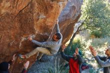 Bouldering in Hueco Tanks on 11/30/2019 with Blue Lizard Climbing and Yoga

Filename: SRM_20191130_1620490.jpg
Aperture: f/5.0
Shutter Speed: 1/250
Body: Canon EOS-1D Mark II
Lens: Canon EF 50mm f/1.8 II