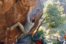 Bouldering in Hueco Tanks on 11/30/2019 with Blue Lizard Climbing and Yoga

Filename: SRM_20191130_1620520.jpg
Aperture: f/5.0
Shutter Speed: 1/250
Body: Canon EOS-1D Mark II
Lens: Canon EF 50mm f/1.8 II