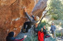 Bouldering in Hueco Tanks on 11/30/2019 with Blue Lizard Climbing and Yoga

Filename: SRM_20191130_1623570.jpg
Aperture: f/4.0
Shutter Speed: 1/250
Body: Canon EOS-1D Mark II
Lens: Canon EF 50mm f/1.8 II