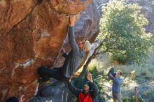 Bouldering in Hueco Tanks on 11/30/2019 with Blue Lizard Climbing and Yoga

Filename: SRM_20191130_1624020.jpg
Aperture: f/4.5
Shutter Speed: 1/250
Body: Canon EOS-1D Mark II
Lens: Canon EF 50mm f/1.8 II