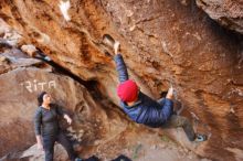 Bouldering in Hueco Tanks on 12/06/2019 with Blue Lizard Climbing and Yoga

Filename: SRM_20191206_1039040.jpg
Aperture: f/2.8
Shutter Speed: 1/250
Body: Canon EOS-1D Mark II
Lens: Canon EF 16-35mm f/2.8 L