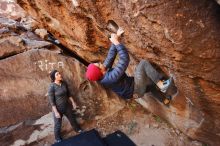 Bouldering in Hueco Tanks on 12/06/2019 with Blue Lizard Climbing and Yoga

Filename: SRM_20191206_1039060.jpg
Aperture: f/3.2
Shutter Speed: 1/250
Body: Canon EOS-1D Mark II
Lens: Canon EF 16-35mm f/2.8 L