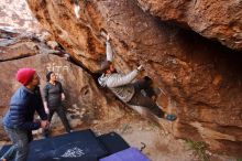 Bouldering in Hueco Tanks on 12/06/2019 with Blue Lizard Climbing and Yoga

Filename: SRM_20191206_1041191.jpg
Aperture: f/3.5
Shutter Speed: 1/250
Body: Canon EOS-1D Mark II
Lens: Canon EF 16-35mm f/2.8 L