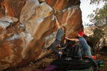 Bouldering in Hueco Tanks on 12/06/2019 with Blue Lizard Climbing and Yoga

Filename: SRM_20191206_1233020.jpg
Aperture: f/8.0
Shutter Speed: 1/250
Body: Canon EOS-1D Mark II
Lens: Canon EF 16-35mm f/2.8 L