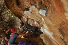 Bouldering in Hueco Tanks on 12/06/2019 with Blue Lizard Climbing and Yoga

Filename: SRM_20191206_1311040.jpg
Aperture: f/6.3
Shutter Speed: 1/250
Body: Canon EOS-1D Mark II
Lens: Canon EF 16-35mm f/2.8 L