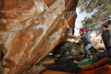 Bouldering in Hueco Tanks on 12/06/2019 with Blue Lizard Climbing and Yoga

Filename: SRM_20191206_1315350.jpg
Aperture: f/7.1
Shutter Speed: 1/250
Body: Canon EOS-1D Mark II
Lens: Canon EF 16-35mm f/2.8 L