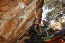 Bouldering in Hueco Tanks on 12/06/2019 with Blue Lizard Climbing and Yoga

Filename: SRM_20191206_1317480.jpg
Aperture: f/7.1
Shutter Speed: 1/250
Body: Canon EOS-1D Mark II
Lens: Canon EF 16-35mm f/2.8 L