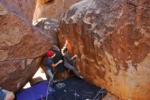 Bouldering in Hueco Tanks on 12/06/2019 with Blue Lizard Climbing and Yoga

Filename: SRM_20191206_1411210.jpg
Aperture: f/4.0
Shutter Speed: 1/250
Body: Canon EOS-1D Mark II
Lens: Canon EF 16-35mm f/2.8 L