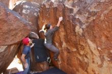 Bouldering in Hueco Tanks on 12/06/2019 with Blue Lizard Climbing and Yoga

Filename: SRM_20191206_1412400.jpg
Aperture: f/3.5
Shutter Speed: 1/250
Body: Canon EOS-1D Mark II
Lens: Canon EF 16-35mm f/2.8 L