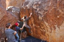 Bouldering in Hueco Tanks on 12/06/2019 with Blue Lizard Climbing and Yoga

Filename: SRM_20191206_1413070.jpg
Aperture: f/3.5
Shutter Speed: 1/250
Body: Canon EOS-1D Mark II
Lens: Canon EF 16-35mm f/2.8 L