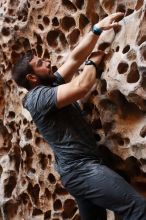 Bouldering in Hueco Tanks on 12/06/2019 with Blue Lizard Climbing and Yoga

Filename: SRM_20191206_1524071.jpg
Aperture: f/3.2
Shutter Speed: 1/250
Body: Canon EOS-1D Mark II
Lens: Canon EF 50mm f/1.8 II