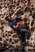 Bouldering in Hueco Tanks on 12/06/2019 with Blue Lizard Climbing and Yoga

Filename: SRM_20191206_1524150.jpg
Aperture: f/3.2
Shutter Speed: 1/250
Body: Canon EOS-1D Mark II
Lens: Canon EF 50mm f/1.8 II