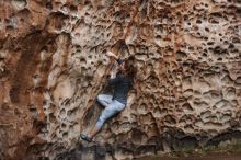 Bouldering in Hueco Tanks on 12/06/2019 with Blue Lizard Climbing and Yoga

Filename: SRM_20191206_1525500.jpg
Aperture: f/3.2
Shutter Speed: 1/250
Body: Canon EOS-1D Mark II
Lens: Canon EF 50mm f/1.8 II