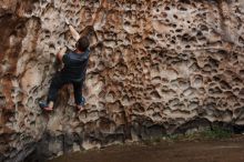 Bouldering in Hueco Tanks on 12/06/2019 with Blue Lizard Climbing and Yoga

Filename: SRM_20191206_1532240.jpg
Aperture: f/3.5
Shutter Speed: 1/160
Body: Canon EOS-1D Mark II
Lens: Canon EF 50mm f/1.8 II