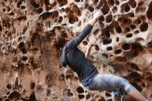 Bouldering in Hueco Tanks on 12/06/2019 with Blue Lizard Climbing and Yoga

Filename: SRM_20191206_1533250.jpg
Aperture: f/2.8
Shutter Speed: 1/160
Body: Canon EOS-1D Mark II
Lens: Canon EF 50mm f/1.8 II