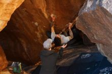 Bouldering in Hueco Tanks on 12/13/2019 with Blue Lizard Climbing and Yoga

Filename: SRM_20191213_1710261.jpg
Aperture: f/3.5
Shutter Speed: 1/250
Body: Canon EOS-1D Mark II
Lens: Canon EF 50mm f/1.8 II