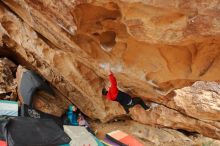 Bouldering in Hueco Tanks on 01/02/2020 with Blue Lizard Climbing and Yoga

Filename: SRM_20200102_1321490.jpg
Aperture: f/4.5
Shutter Speed: 1/250
Body: Canon EOS-1D Mark II
Lens: Canon EF 16-35mm f/2.8 L