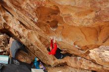 Bouldering in Hueco Tanks on 01/02/2020 with Blue Lizard Climbing and Yoga

Filename: SRM_20200102_1321560.jpg
Aperture: f/4.5
Shutter Speed: 1/250
Body: Canon EOS-1D Mark II
Lens: Canon EF 16-35mm f/2.8 L