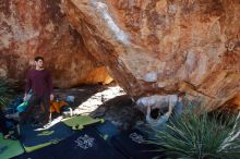 Bouldering in Hueco Tanks on 01/18/2020 with Blue Lizard Climbing and Yoga

Filename: SRM_20200118_1142340.jpg
Aperture: f/6.3
Shutter Speed: 1/250
Body: Canon EOS-1D Mark II
Lens: Canon EF 16-35mm f/2.8 L