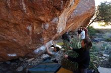 Bouldering in Hueco Tanks on 01/18/2020 with Blue Lizard Climbing and Yoga

Filename: SRM_20200118_1147560.jpg
Aperture: f/5.6
Shutter Speed: 1/250
Body: Canon EOS-1D Mark II
Lens: Canon EF 16-35mm f/2.8 L