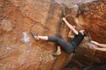 Bouldering in Hueco Tanks on 02/28/2020 with Blue Lizard Climbing and Yoga

Filename: SRM_20200228_1247070.jpg
Aperture: f/8.0
Shutter Speed: 1/250
Body: Canon EOS-1D Mark II
Lens: Canon EF 16-35mm f/2.8 L