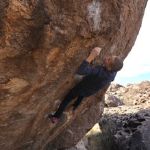 Blue Lizard Climbing and Yoga Hueco Tanks guiding on December 28, 2021, with the Sullivans