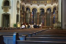 Emily Marek and James Oyan's wedding ceremony at the Cathedral of the Sacred Heart, Saturday, July 12, 2008. Emily Marek and James Oyan's wedding ceremony at the Cathedral of the Sacred Heart, Saturday, July 12, 2008.
