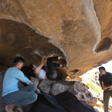 Blue Lizard Climbing and Yoga Hueco Tanks guiding on November 10, 2025, with Kai, Ryan, Scarlett, and York Blue Lizard Climbing and Yoga Hueco Tanks guiding on November 10, 2025, with Kai, Ryan, Scarlett, and York