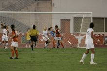UT freshman Amanda Lisberger (#13, Midfielder) and UT senior Kasey Moore (#14, Defender) watch as UT senior Dianna Pfenninger (#8, Goalkeeper) catches a shot on goal. The University of Texas women's soccer team tied 0-0 against the Texas A&M Aggies Friday night, September 27, 2008. UT freshman Amanda Lisberger (#13, Midfielder) and UT senior Kasey Moore (#14, Defender) watch as UT senior Dianna Pfenninger (#8, Goalkeeper) catches a shot on goal. The University of Texas women's soccer team tied 0-0 against the Texas A&M Aggies Friday night, September 27, 2008.