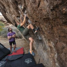 Blue Lizard Climbing and Yoga Hueco Tanks guiding on February 7, 2026, with Ben, Cole, Lina, and Robin Blue Lizard Climbing and Yoga Hueco Tanks guiding on February 7, 2026, with Ben, Cole, Lina, and Robin