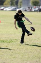 The Cheetahs (chemical engineering team) lost in the Fall 2008 UT flag football intramural championship game on November 9, 2008.

Filename: SRM_20081109_15243291.jpg
Aperture: f/4.0
Shutter Speed: 1/2000
Body: Canon EOS-1D Mark II
Lens: Canon EF 300mm f/2.8 L IS