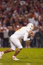 The University of Texas, Austin played Texas A&M in football at Kyle Field, College Station, on November 23, 2007.  UT lost to the Aggies, 30 to 38.

Filename: SRM_20071123_1832280.jpg
Aperture: f/2.8
Shutter Speed: 1/500
Body: Canon EOS-1D Mark II
Lens: Canon EF 300mm f/2.8 L IS