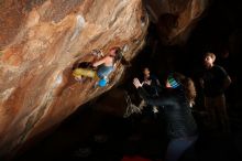 Bouldering in Hueco Tanks on 11/22/2018 with Blue Lizard Climbing and Yoga

Filename: SRM_20181122_1610510.jpg
Aperture: f/8.0
Shutter Speed: 1/250
Body: Canon EOS-1D Mark II
Lens: Canon EF 16-35mm f/2.8 L