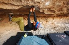 Bouldering in Hueco Tanks on 12/08/2018 with Blue Lizard Climbing and Yoga

Filename: SRM_20181208_1633110.jpg
Aperture: f/5.0
Shutter Speed: 1/250
Body: Canon EOS-1D Mark II
Lens: Canon EF 16-35mm f/2.8 L