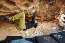 Bouldering in Hueco Tanks on 12/08/2018 with Blue Lizard Climbing and Yoga

Filename: SRM_20181208_1633140.jpg
Aperture: f/5.6
Shutter Speed: 1/250
Body: Canon EOS-1D Mark II
Lens: Canon EF 16-35mm f/2.8 L