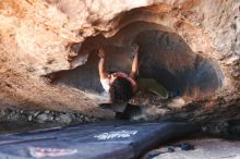 Bouldering in Hueco Tanks on 12/14/2018 with Blue Lizard Climbing and Yoga

Filename: SRM_20181214_1423390.jpg
Aperture: f/2.5
Shutter Speed: 1/200
Body: Canon EOS-1D Mark II
Lens: Canon EF 50mm f/1.8 II