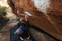 Bouldering in Hueco Tanks on 12/14/2018 with Blue Lizard Climbing and Yoga

Filename: SRM_20181214_1659090.jpg
Aperture: f/5.0
Shutter Speed: 1/250
Body: Canon EOS-1D Mark II
Lens: Canon EF 16-35mm f/2.8 L