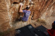 Bouldering in Hueco Tanks on 12/14/2018 with Blue Lizard Climbing and Yoga

Filename: SRM_20181214_1754470.jpg
Aperture: f/4.0
Shutter Speed: 1/250
Body: Canon EOS-1D Mark II
Lens: Canon EF 16-35mm f/2.8 L