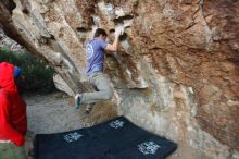 Bouldering in Hueco Tanks on 12/14/2018 with Blue Lizard Climbing and Yoga

Filename: SRM_20181214_1808040.jpg
Aperture: f/2.8
Shutter Speed: 1/80
Body: Canon EOS-1D Mark II
Lens: Canon EF 16-35mm f/2.8 L