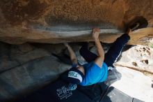 Bouldering in Hueco Tanks on 12/23/2018 with Blue Lizard Climbing and Yoga

Filename: SRM_20181223_1226160.jpg
Aperture: f/5.6
Shutter Speed: 1/320
Body: Canon EOS-1D Mark II
Lens: Canon EF 16-35mm f/2.8 L