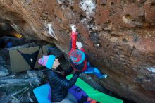 Bouldering in Hueco Tanks on 12/31/2018 with Blue Lizard Climbing and Yoga

Filename: SRM_20181231_1246020.jpg
Aperture: f/3.5
Shutter Speed: 1/400
Body: Canon EOS-1D Mark II
Lens: Canon EF 16-35mm f/2.8 L