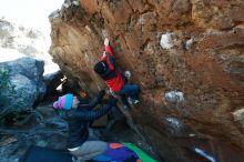 Bouldering in Hueco Tanks on 12/31/2018 with Blue Lizard Climbing and Yoga

Filename: SRM_20181231_1248001.jpg
Aperture: f/4.5
Shutter Speed: 1/250
Body: Canon EOS-1D Mark II
Lens: Canon EF 16-35mm f/2.8 L