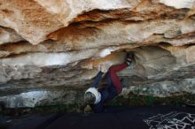 Bouldering in Hueco Tanks on 01/12/2019 with Blue Lizard Climbing and Yoga

Filename: SRM_20190112_1157410.jpg
Aperture: f/2.8
Shutter Speed: 1/250
Body: Canon EOS-1D Mark II
Lens: Canon EF 16-35mm f/2.8 L