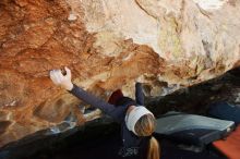 Bouldering in Hueco Tanks on 01/12/2019 with Blue Lizard Climbing and Yoga

Filename: SRM_20190112_1158180.jpg
Aperture: f/5.0
Shutter Speed: 1/250
Body: Canon EOS-1D Mark II
Lens: Canon EF 16-35mm f/2.8 L