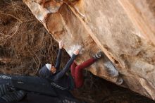 Bouldering in Hueco Tanks on 01/12/2019 with Blue Lizard Climbing and Yoga

Filename: SRM_20190112_1306440.jpg
Aperture: f/4.0
Shutter Speed: 1/320
Body: Canon EOS-1D Mark II
Lens: Canon EF 50mm f/1.8 II