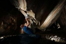 Bouldering in Hueco Tanks on 01/12/2019 with Blue Lizard Climbing and Yoga

Filename: SRM_20190112_1542330.jpg
Aperture: f/8.0
Shutter Speed: 1/250
Body: Canon EOS-1D Mark II
Lens: Canon EF 16-35mm f/2.8 L