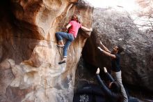 Bouldering in Hueco Tanks on 01/21/2019 with Blue Lizard Climbing and Yoga

Filename: SRM_20190121_1238520.jpg
Aperture: f/4.5
Shutter Speed: 1/200
Body: Canon EOS-1D Mark II
Lens: Canon EF 16-35mm f/2.8 L