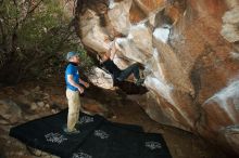 Bouldering in Hueco Tanks on 04/05/2019 with Blue Lizard Climbing and Yoga

Filename: SRM_20190405_1648270.jpg
Aperture: f/5.6
Shutter Speed: 1/250
Body: Canon EOS-1D Mark II
Lens: Canon EF 16-35mm f/2.8 L