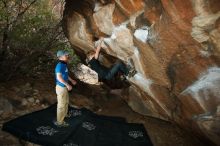 Bouldering in Hueco Tanks on 04/05/2019 with Blue Lizard Climbing and Yoga

Filename: SRM_20190405_1648290.jpg
Aperture: f/5.6
Shutter Speed: 1/250
Body: Canon EOS-1D Mark II
Lens: Canon EF 16-35mm f/2.8 L